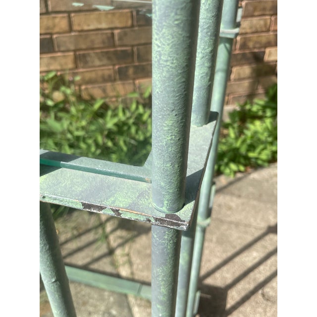 Étagère in the Style of Walter Lamb Iron and Glass For Sale - Image 9 of 9