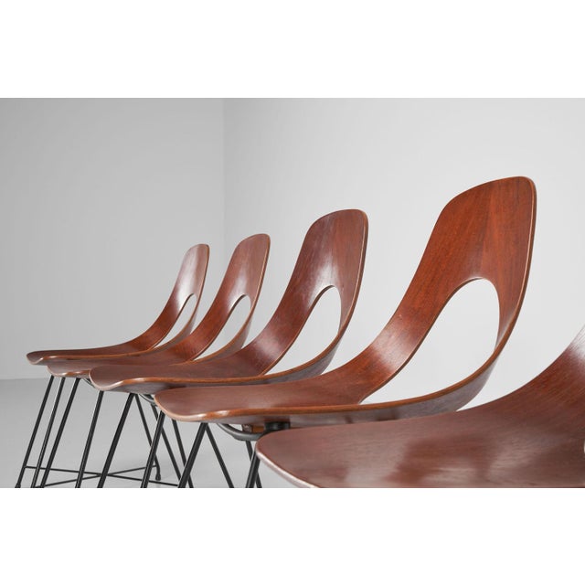 1950s Ariston Dining Chairs by Augusto Bozzi for Saporiti, 1954, Set of 6 For Sale - Image 5 of 16