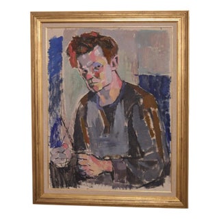 Pär Thorell, Portrait, 1955, Oil on Canvas, Framed For Sale