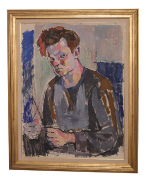 Pär Thorell, Portrait, 1955, Oil on Canvas, Framed
