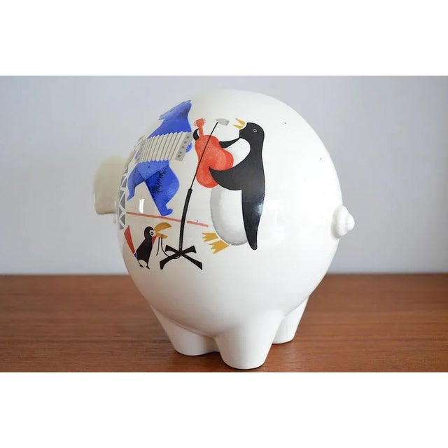 Blue Ceramic Piggy Bank from Egersumo, Norway, 1960s For Sale - Image 8 of 13