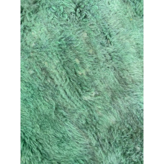 2020s Large Mint Green Moroccan Mrirt Wool Rug For Sale - Image 5 of 9