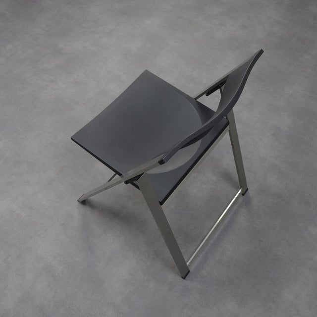 Black P08 Folding Chairs by Justus Kolberg for Tecno, 1990s, Set of 3 For Sale - Image 8 of 10