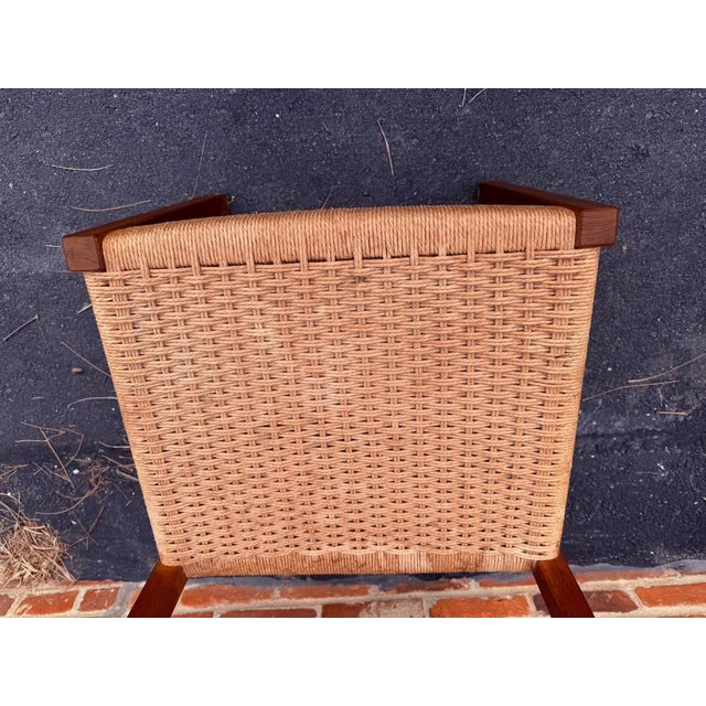 Set of 3 Mid Century Danish Niels O. Møller Teak Ropped Seat Dining Chairs . For Sale - Image 11 of 15