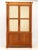 Empire Style Cherrywood Bookcase Cabinet. 85" H x 52" W x 21" D. Provenance: From a Forest Hills Gardens Estate.