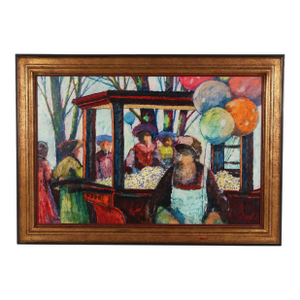 1960’s Donald Roy Purdy Modernist Oil Painting