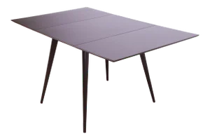 Paul McCobb Planner Group Black Lacquered Solid Maple Drop Leaf Dining Table, Newly Refinished