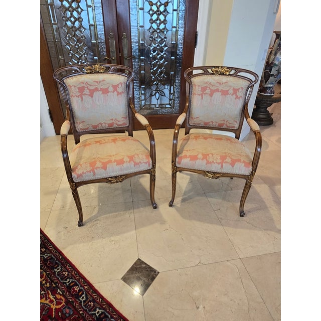 Late 19th Century French Art Nouveau Fauteuils Manner of Majorelle - A Pair For Sale - Image 12 of 12