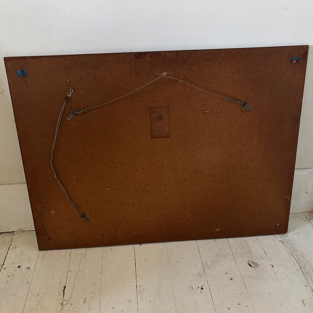 1930s Circa 1930 Louis Bierfeld “American Beauty” Etched and Beveled Art Deco Mirror For Sale - Image 5 of 8