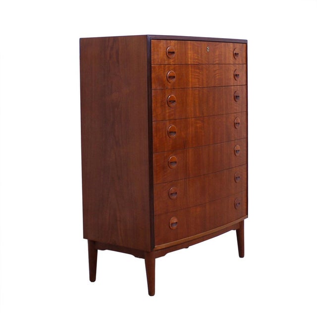 Kai Kristiansen Danish Modern Bow Front Highboy Dresser Chairish