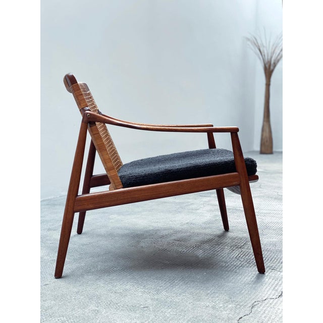 Wilkhahn Model 400 Lounge Chairs in Teak and Rattan by Hartmut Lohmeyer for Wilkhahn, Germany 1960s, Set of 2 For Sale - Image 4 of 8
