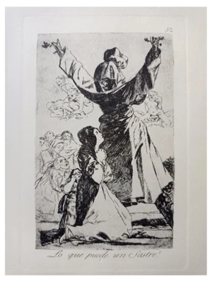 Francisco de Goya, Los Caprichos: Lo que puede un sastre, Etching