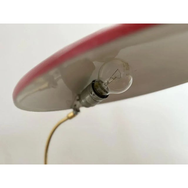 1950s Red Table Lamp from Moletz, 1950s For Sale - Image 5 of 9