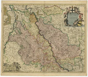 Antique Map of the Lower Rhine Region, 1680