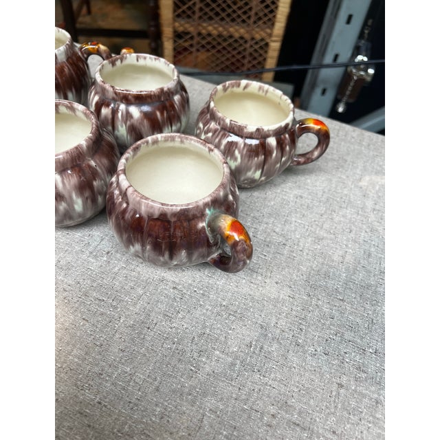 Ceramic Collection of Vintage Purple Pottery Mugs- Set of 8 For Sale - Image 7 of 7