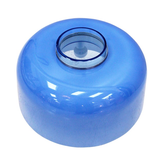 AVMazzega Mid-Century Modern Blue Table Lamps by Carlo Nason for Mazzega, Set of 2 For Sale - Image 4 of 12