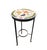 Mediterranean Style Hand-Painted Ceramic and Wrought Iron Coastal Martini Table For Sale In West Palm - Image 6 of 12