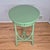 Green Early 20th Century Celery Green Painted Wicker Oval Sofa Console Table Desk Vanity For Sale - Image 8 of 11