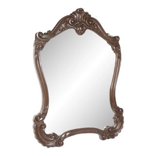 Antique Baroque Style Carved Wall Mirror For Sale