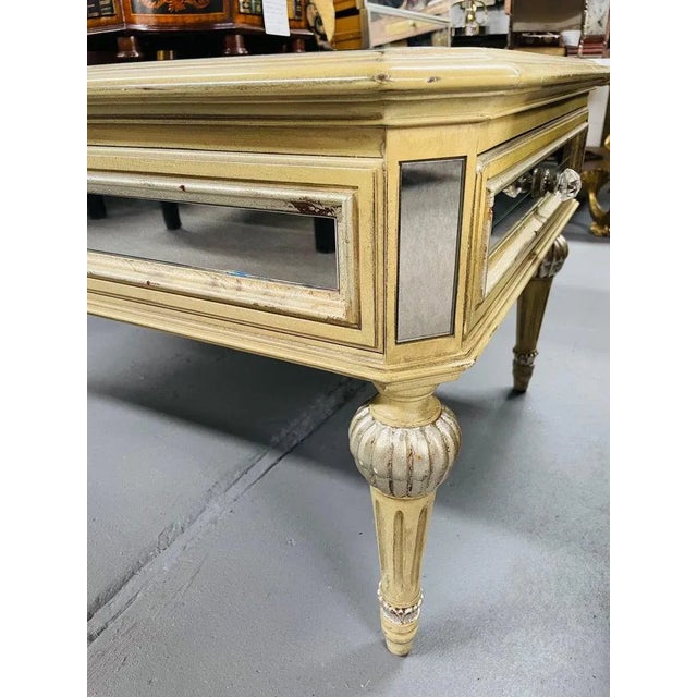 French Louis XVI Style Mirrored Coffee Table For Sale - Image 4 of 13