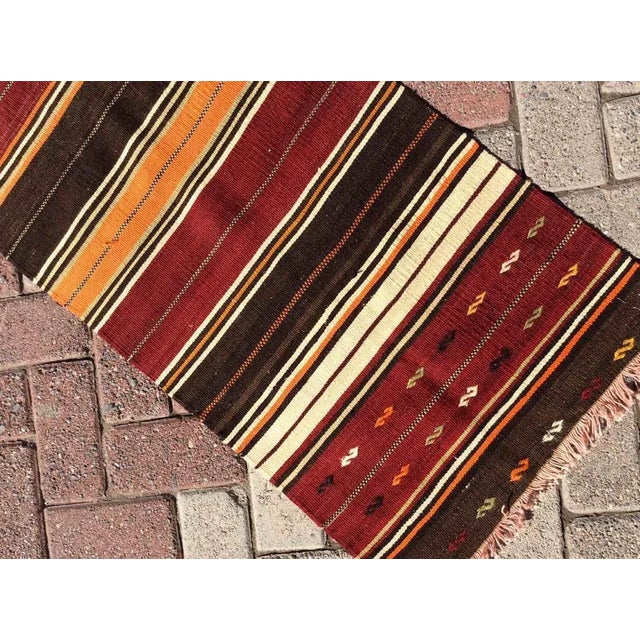 1960s Tribal Kilim Runner - 20.5" X 90" For Sale - Image 5 of 10