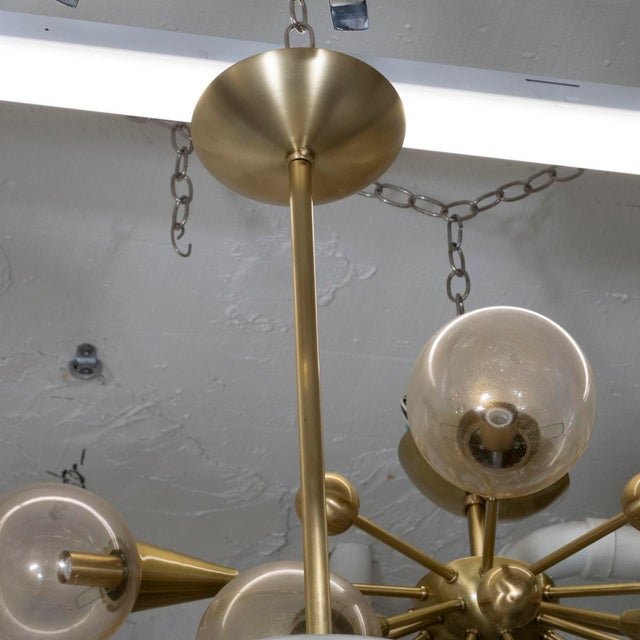 Metal Ovoid opaline glass pendant by Spark Interior For Sale - Image 7 of 7