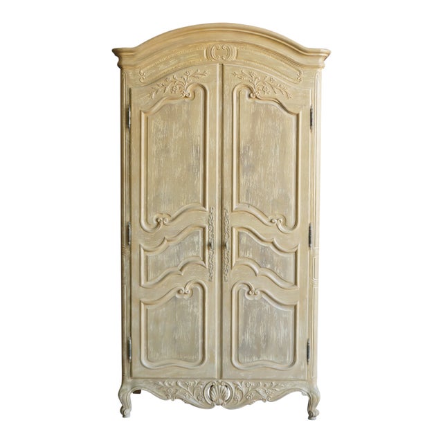 1990s French Country Henredon Cream Armoire Chairish