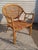 Wood Late 20th Century Rattan And Bamboo Boho Chic Armchair With Cushion For Sale - Image 7 of 7