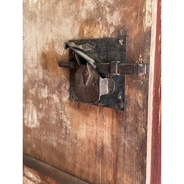 Oxblood Red Italian Country Cupboard, 18th Century, Original Paint For Sale - Image 8 of 8