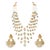 Metal Traditional Kundan 5 Layer Polki Rose Cut Diamond 18 K Bridal Set and Chand Bali For Sale - Image 7 of 8