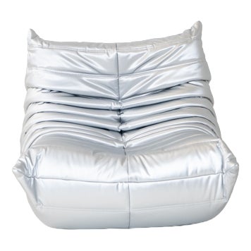 Silver Togo Lounge Chair by Michel Ducaroy for Ligne Roset For Sale
