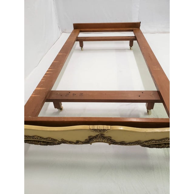 1970s French Cherry Wood Bed Frame For Sale - Image 10 of 11