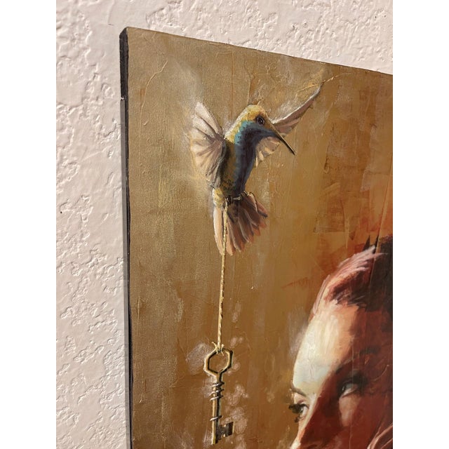2010s Blissfully Oblivious by Christopher Clark | Oil on Wood Panel Abstract composition with rich textures. For Sale - Image 5 of 5