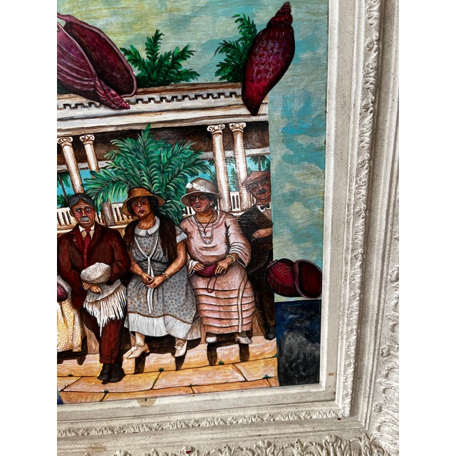 1998 Alejandro Mazon Palm Bench Gothic Painting For Sale In New York - Image 6 of 9