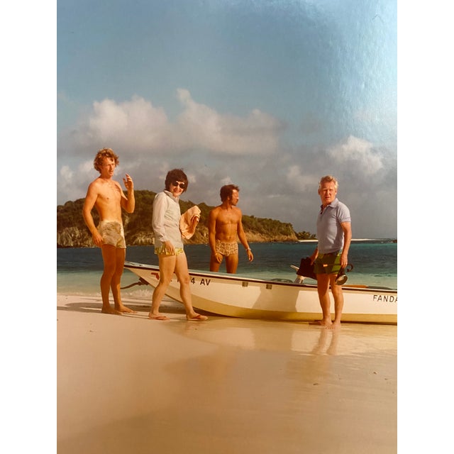 Vintage Lifestyle Photograph of Men ashore with Boat Circa 1976, One of a Series of fine art photographs documenting...