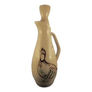 1940s Red Wing Bob White Quail Pitcher With Stopper For Sale