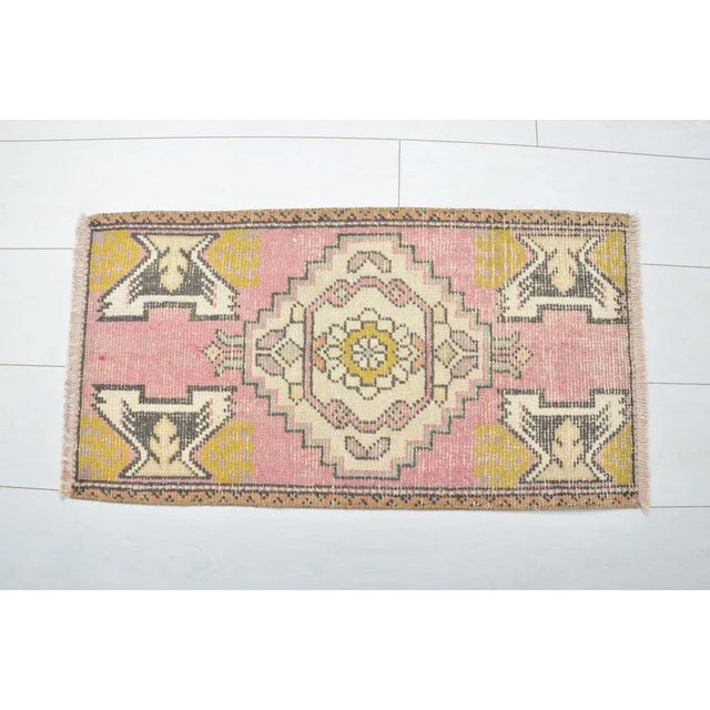 1960s Small Handmade Wool Rug, 1960s For Sale - Image 5 of 6