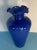 Murano Blue Ruffled Art Glass Vase For Sale In New York - Image 6 of 12