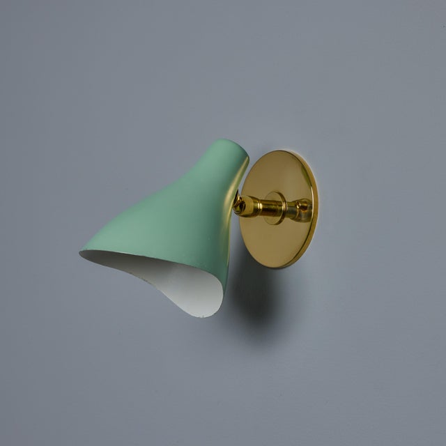 1950s Gino Sarfatti Model #10 Sconce for Arteluce in Green For Sale - Image 9 of 15