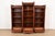 Late 19th Century Herter Brothers Style Antique Eastlake Victorian Carved Walnut and Burl Wood Triple Bookcase, Circa 1880s For Sale - Image 5 of 11