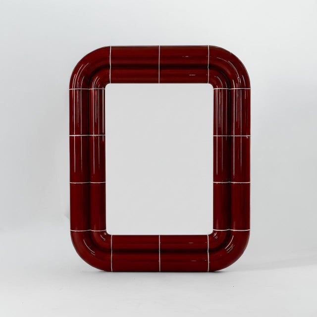 Portalito Mirror in Deep Burgundy by Tilecito For Sale - Image 6 of 6