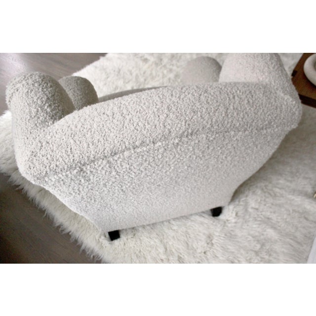 Vintage Fendi Casa Armchair in Gurion Alpaca Teddy Boucle For Sale - Image 9 of 10