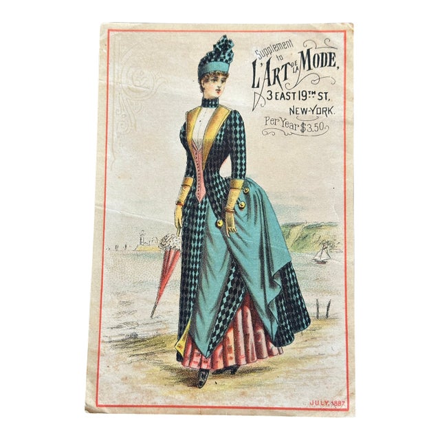 Antique Victorian Fashion Print For Sale