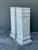 White Vintage Cast Concrete Relief Pedestals - A Pair For Sale - Image 8 of 12