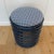 Beautiful custom made rattan stool/ottoman. The rattan is painted in a lovely mid tone blue and the fabric cushion is...