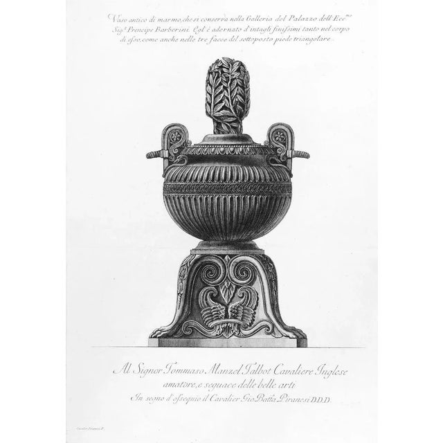 Vaso antico di marmo, che si conosceva nella Galleria\. - Etching 1778 1778 For Sale - Image 4 of 4