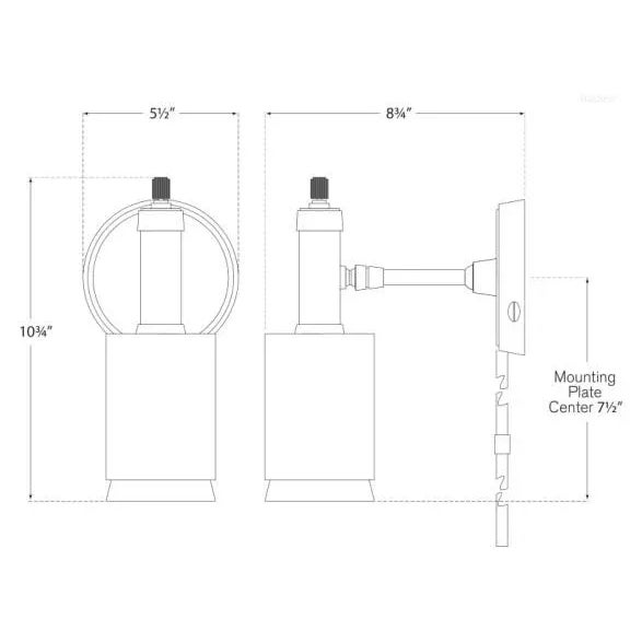 Visual Comfort Thomas O'Brien for Visual Comfort Signature Anders Small Articulating Wall Light in Antique Nickel & Bronze For Sale - Image 4 of 4