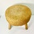 Wood Mid-Century Boho Chic Coastal Hollywood Regency Woven Jute 3-Leg Low Stool. For Sale - Image 7 of 11