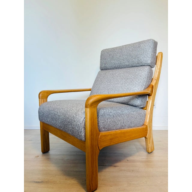Vintage Oak Lounge Armchair, West Europe, 1970s, in Restored conditions. Designed 1960 to 1969