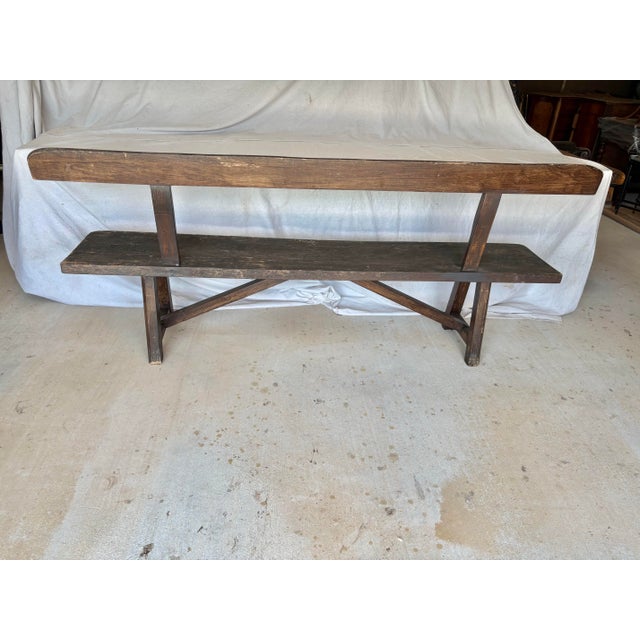 Mid 20th Century Scandinavian Sculptural Bench For Sale - Image 12 of 12